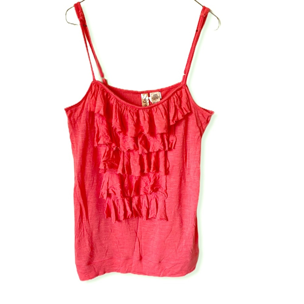 Coral Ruffle Tank/Cami